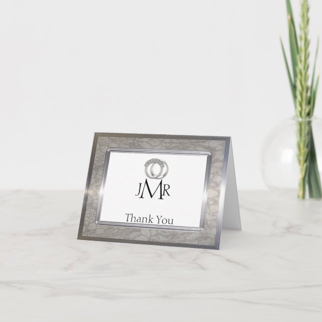 Platinum Rings 20th Anniversary Thank You Card (Front)