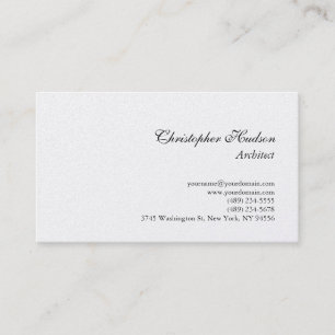 Platinum Simple Plain Architect Business Card