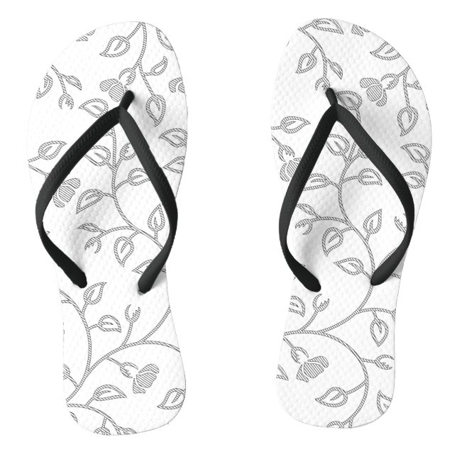 Platinum, Snow Drift, Star Dust decorative Design. Jandals (Footbed)