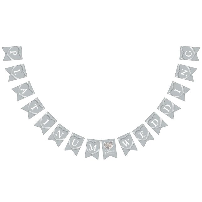 Platinum wedding anniversary 70th photo bunting (All)