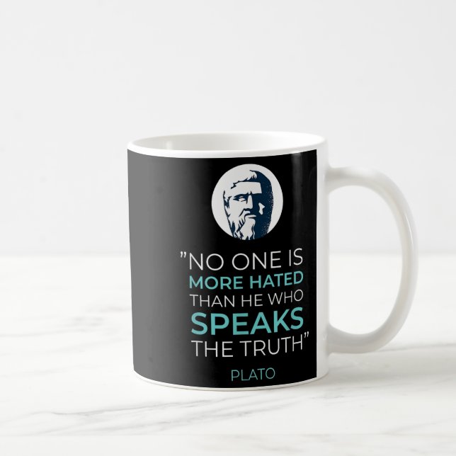 Plato Ancient Greek Philosophy Quote  Coffee Mug (Right)