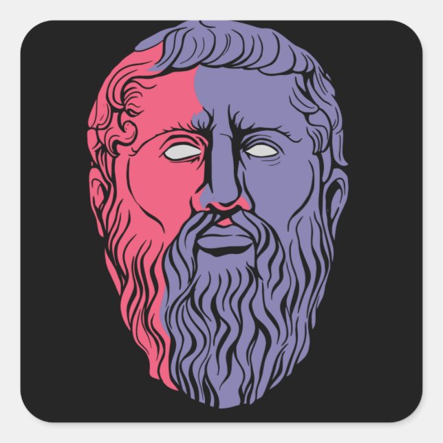 Plato Philosopher Portrait Square Sticker (Front)