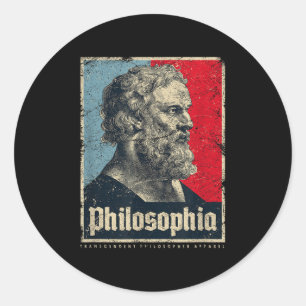 Plato Philosophia Platos Ancient Greek Philosophy Classic Round Sticker