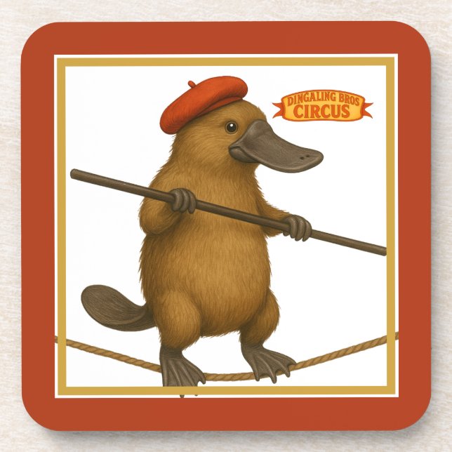 Plato platypus tightrope walker coaster (Front)