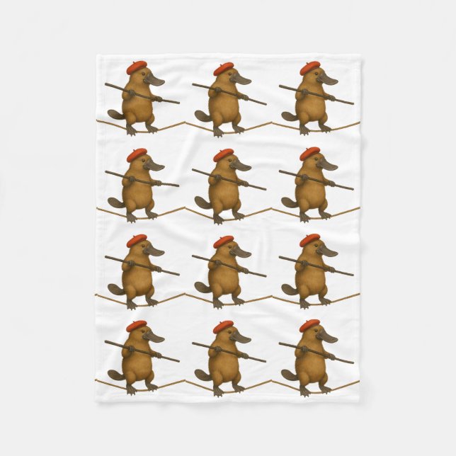 Plato platypus tightrope walker fleece blanket (Front)
