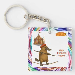 Plato platypus tightrope walker key ring