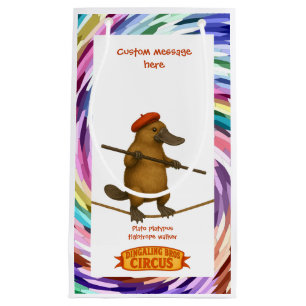 Plato platypus tightrope walker small gift bag