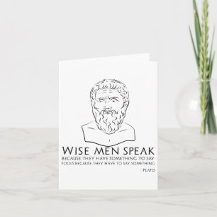 Plato Quote On Wise Men And Fools - Ancient Greek  Card