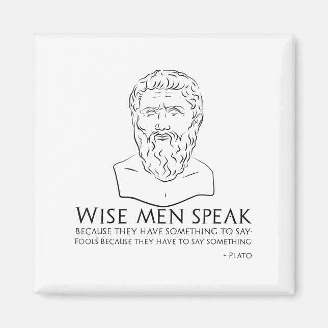 Plato Quote On Wise Men And Fools - Ancient Greek  Magnet (Front)