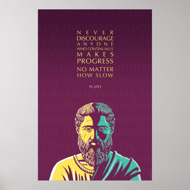 Plato quote: Progress Poster (Front)