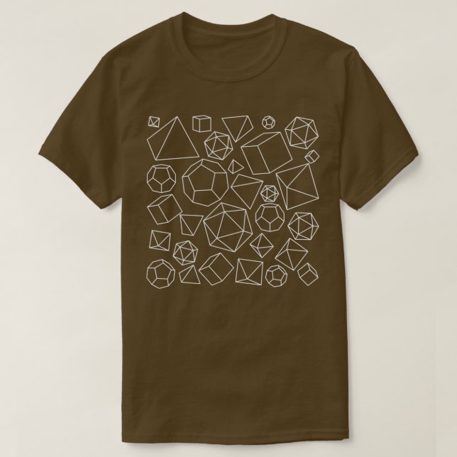 Platonic Solids White T-Shirt (Design Front)