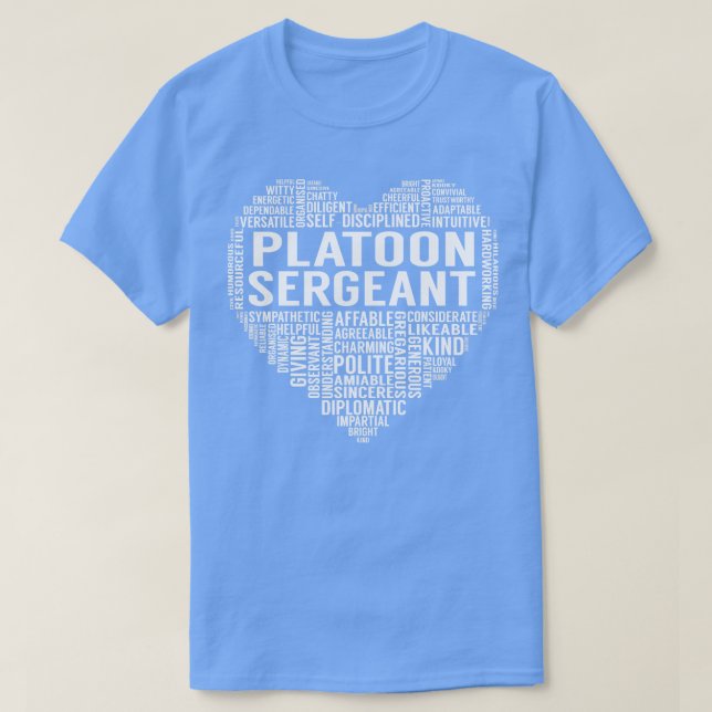 Platoon Sergeant Heart T-Shirt (Design Front)
