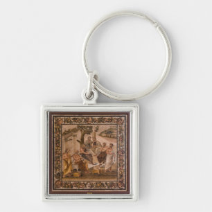 Plato's Academy mosaic Key Ring