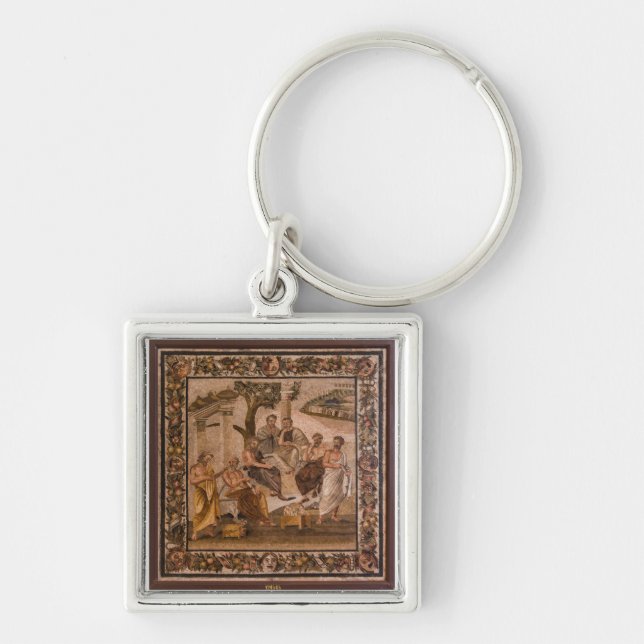 Plato's Academy mosaic Key Ring (Front)