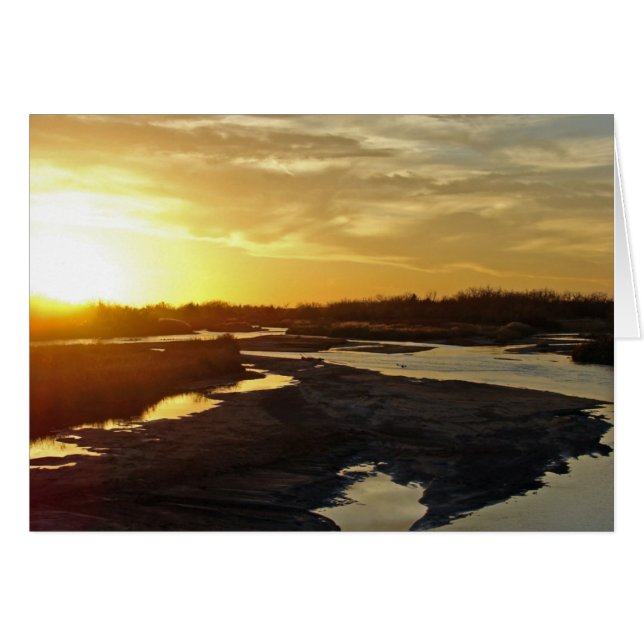 Platte River at Sunset All Occasions Greeting Card (Front Horizontal)