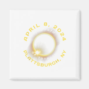 Plattsburgh New York Solar Eclipse Totality April  Magnet