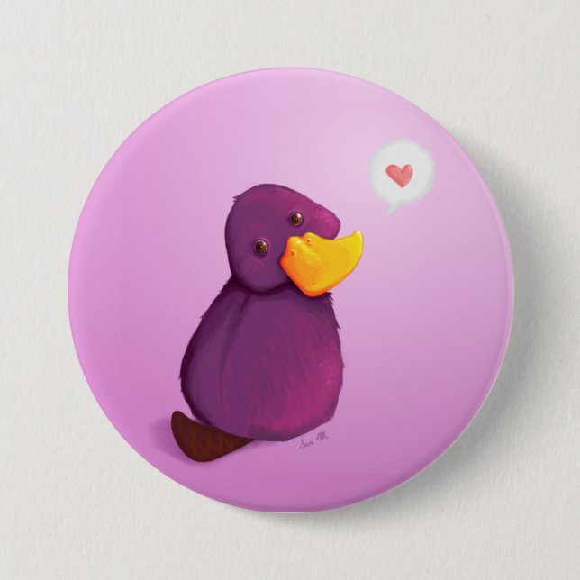 Platy Love 7.5 Cm Round Badge (Front)