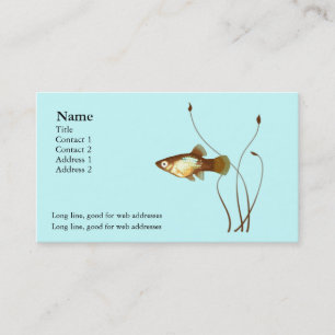 Platy on Blue Business Card