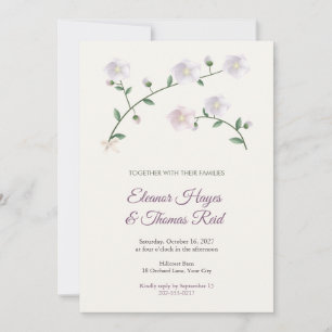 Platycodon Balloon Flower Fall Wedding Invitation