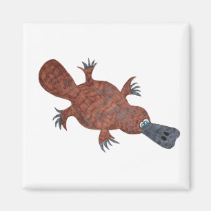 PLATYPUS CARTOON ART MAGNET