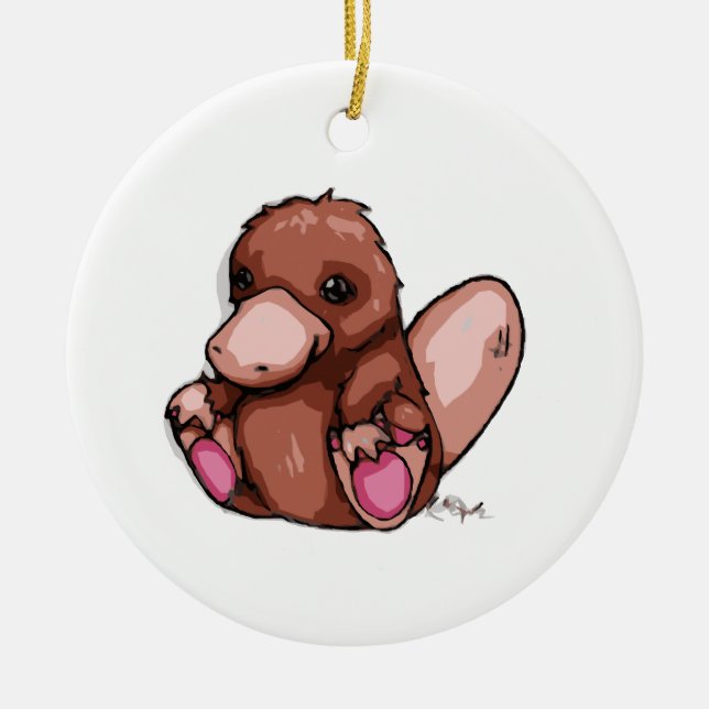 Platypus Ceramic Tree Decoration (Front)