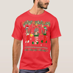 Platypus Christmas Stocks Xmas Lights Pajama Match T-Shirt