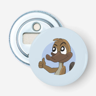 Platypus giving thumbs up cartoon bottle opener