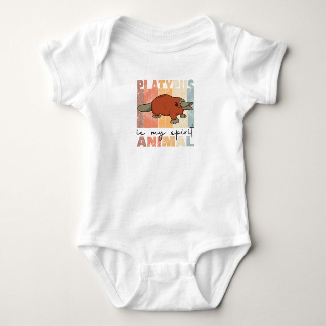 Platypus Is My Spirit Animal - Sweet Platypus Baby Bodysuit (Front)