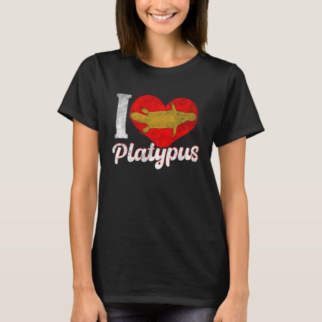 Platypus Love Australia Australian Animal T-Shirt (Front)