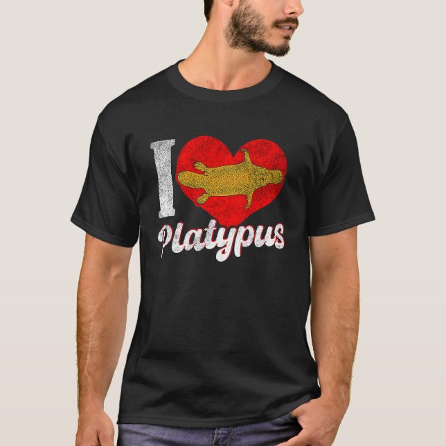 Platypus Love Australia Australian Animal T-Shirt (Front)