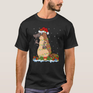 Platypus Lover Family Matching Santa Hat Platypus T-Shirt