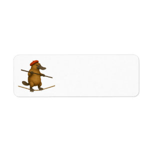 Platypus on a tightrope - add YOUR text