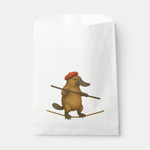 Platypus on a tightrope - add YOUR text Favour Bags