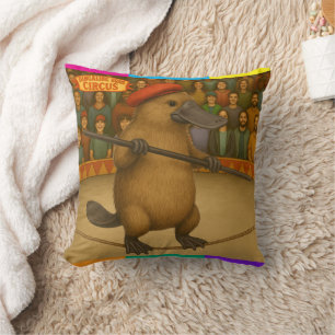 Platypus on a tightrope cushion