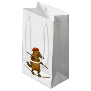 Platypus on a tightrope small gift bag