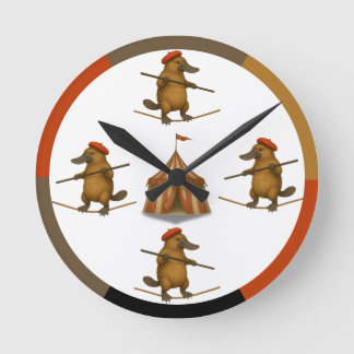 Platypus on a tightrope Wall Clock