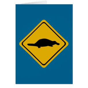 platypus road sign