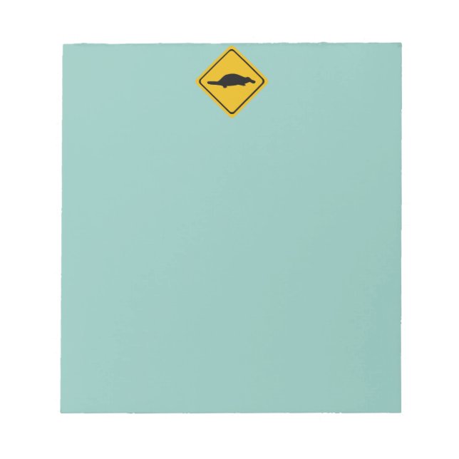 platypus road sign notepad (Front)
