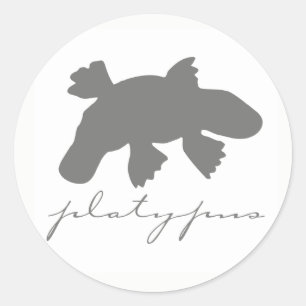 Platypus Silhouette Stickers