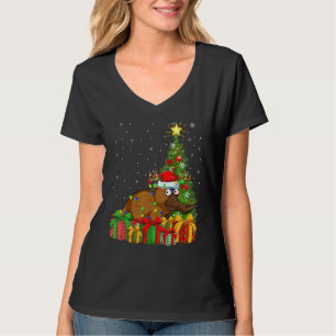 Platypus Xmas Holiday Santa Platypus Christmas T T-Shirt
