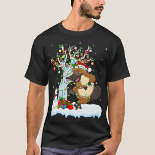 Platypus Xmas Tree Lighting Santa Hat Platypus Chr T-Shirt