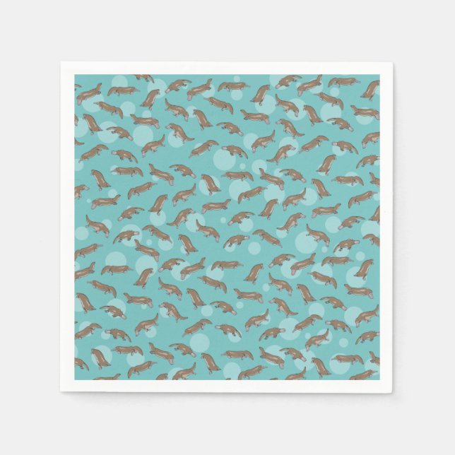 Platypuses  Swimming Napkin (Front)