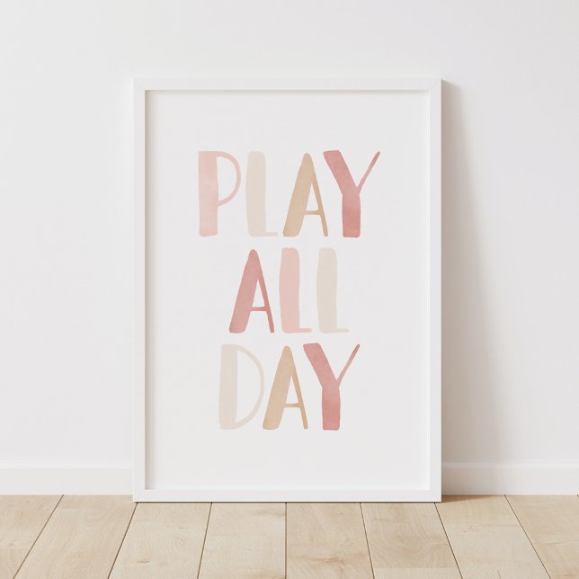 Play All Day Pink Neutral Girls Room Decor (Creator Uploaded)