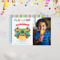 Play and jump blue and red photo