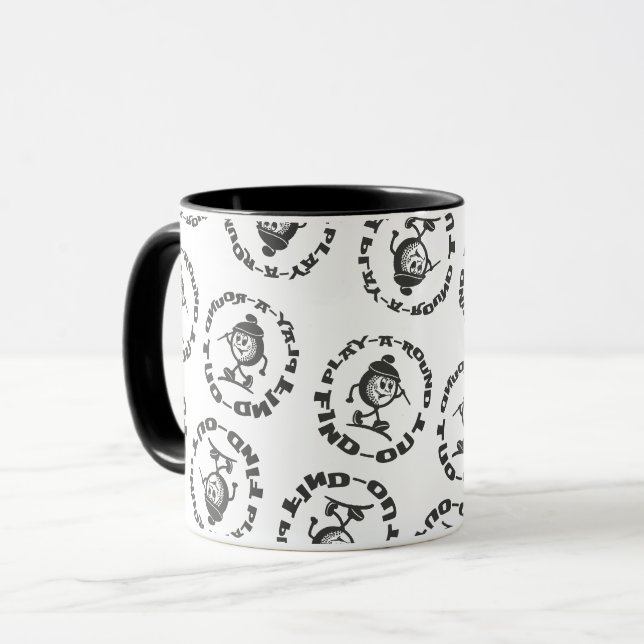 Play Around Find Out Pattern Funny Golfer Gift Mug (Front Left)