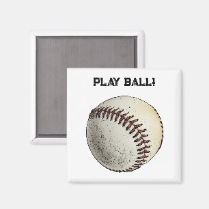 Play Ball Baseball Sketch – Batter Up Sports Magnet