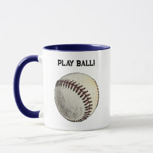 Play Ball Baseball Sketch – Batter Up Sports Mug