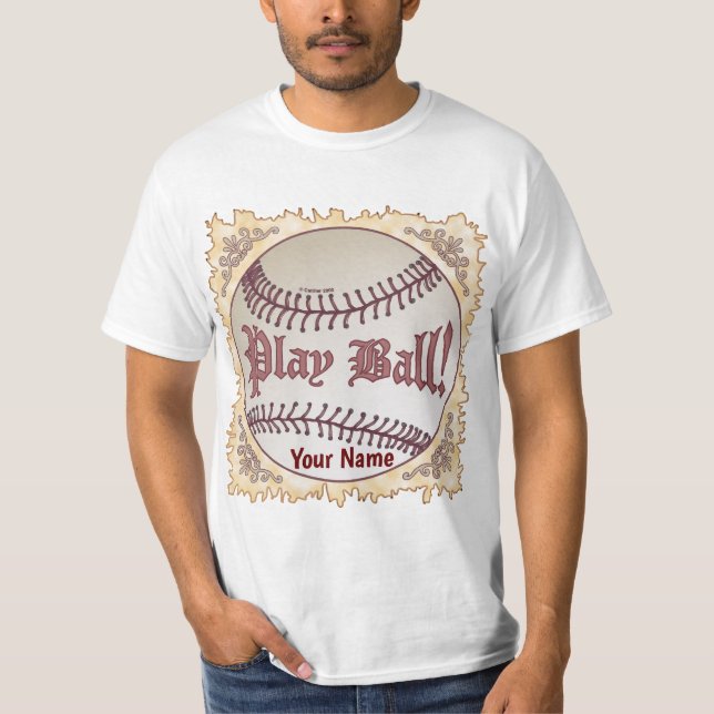 Play Ball Baseball  T-Shirt (Front)