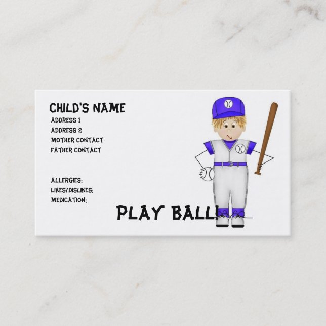 Play Ball! Mummy Cards (Front)