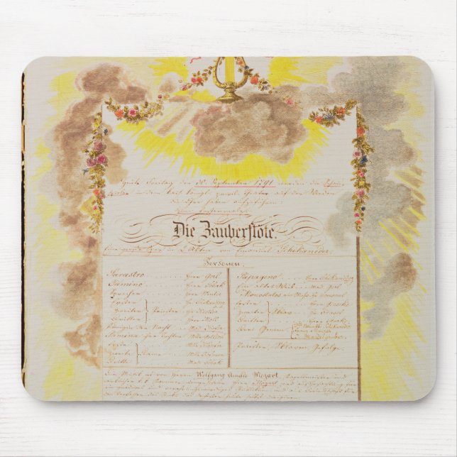 Play-bill for 'The Magic Flute' Mouse Pad (Front)